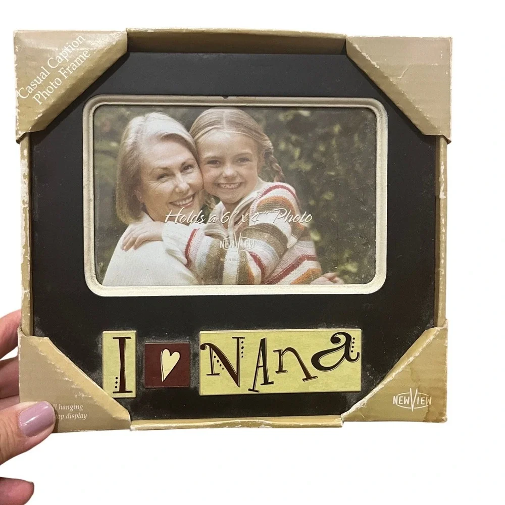 New View Photo Frame Love Nana 6x4 Black Casual Caption Tile Sentiment